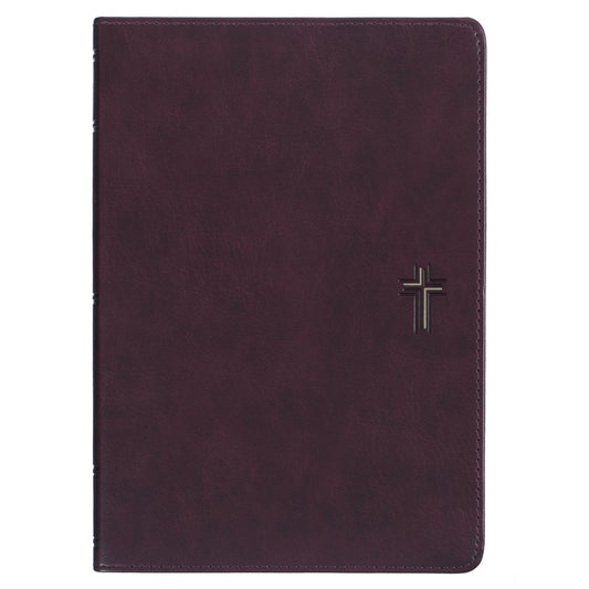 Cross Walnut Brown Faux Leather NLT Everyday Devotional Bible for Men