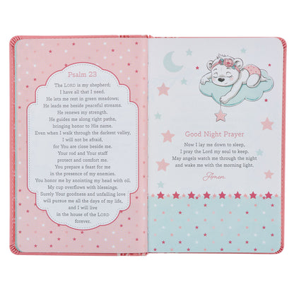 Pink Faux Leather NLT Baby Keepsake Bible for Girls