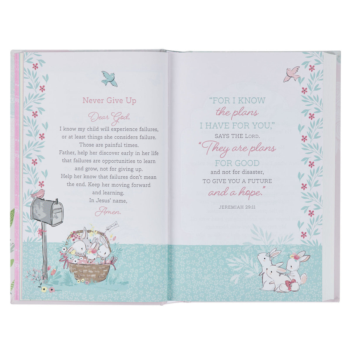 Blush Pink Hardcover NLT Keepsake Bible for Girls