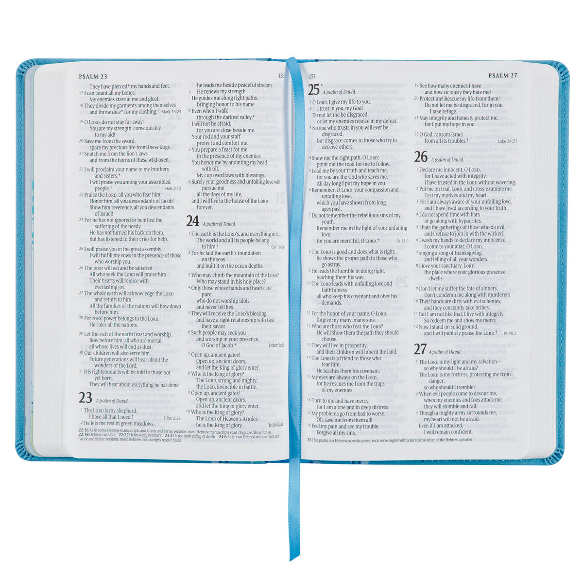 Blue Faux Leather NLT Keepsake Bible for Boys