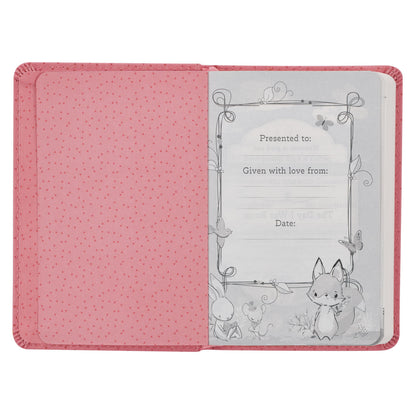 Pink Faux Leather NLT New Testament Keepsake Bible for Girls