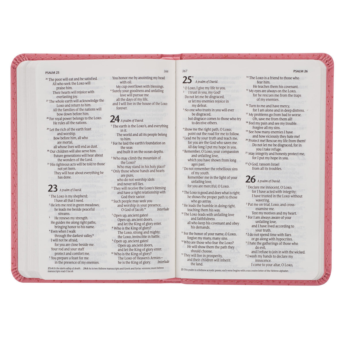 Pink Faux Leather NLT New Testament Keepsake Bible for Girls