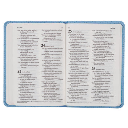 Blue Faux Leather NLT New Testament Keepsake Bible for Boys