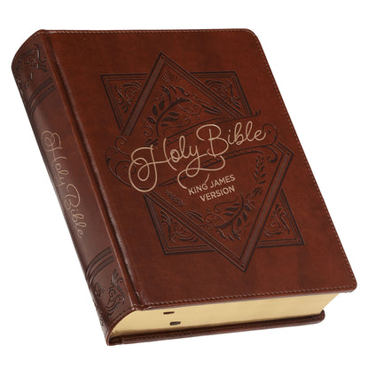 Saddle Tan Faux Leather Hardcover King James Version Note-taking Bible