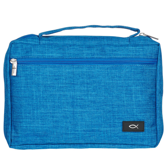 Bible Cover Value Blue Ichthus Patch - The Christian Gift Company