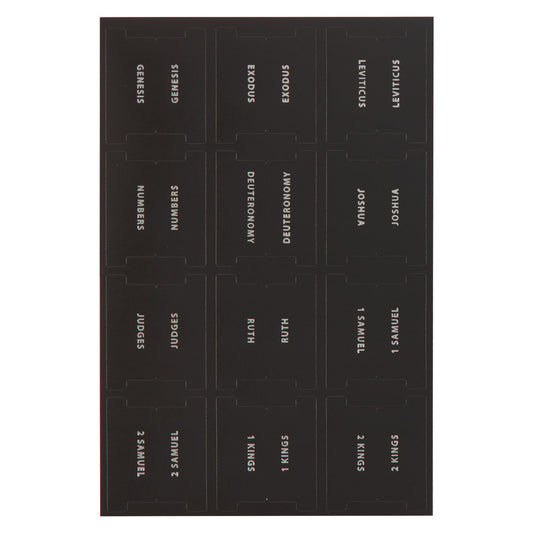 Black and Silver Bible Indexing Tabs - The Christian Gift Company