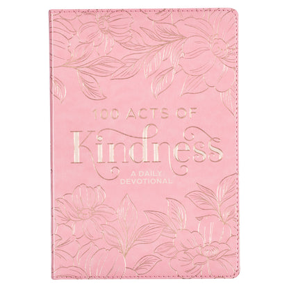 100 Acts of Kindness Pink Faux Leather Devotional