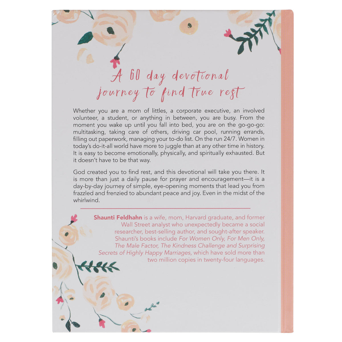 Find Rest Pink Floral Hardcover Devotional