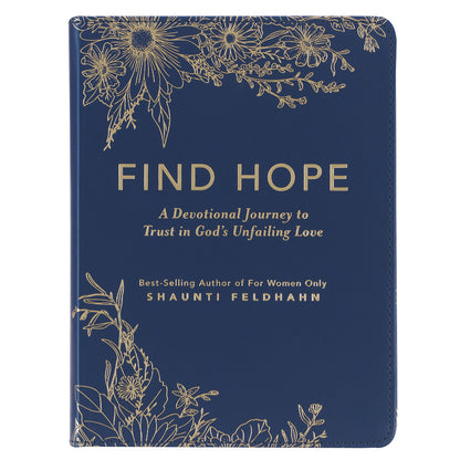 Find Hope Blue Faux Leather Devotional - The Christian Gift Company