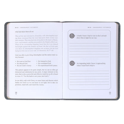 Legacy of Leaders Grey Faux Leather Devotional