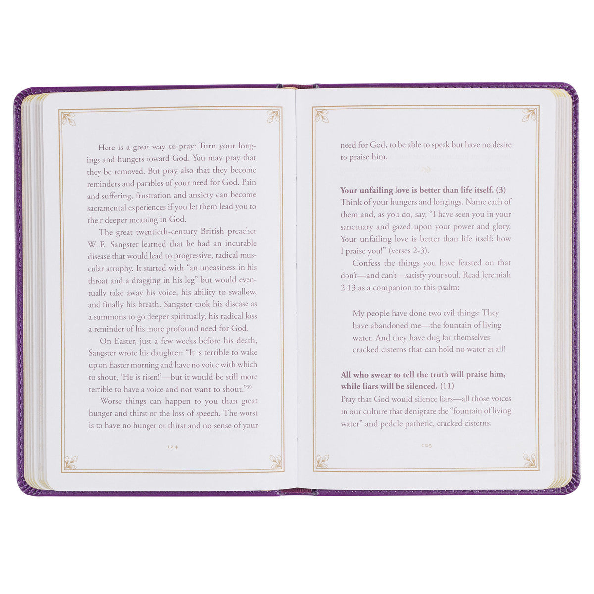 Praying the Psalms Purple Faux Leather Prayer Book