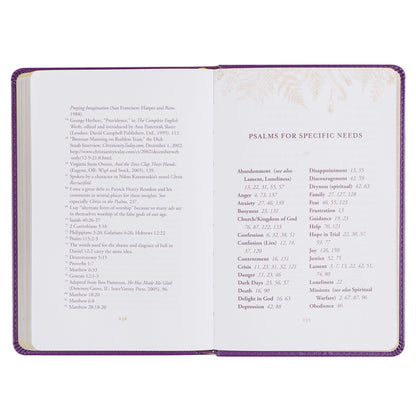 Praying the Psalms Purple Faux Leather Prayer Book