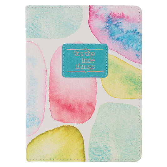 It's the Little Things Smooth Sea Glass Handy-size Faux Leather Journal - The Christian Gift Company