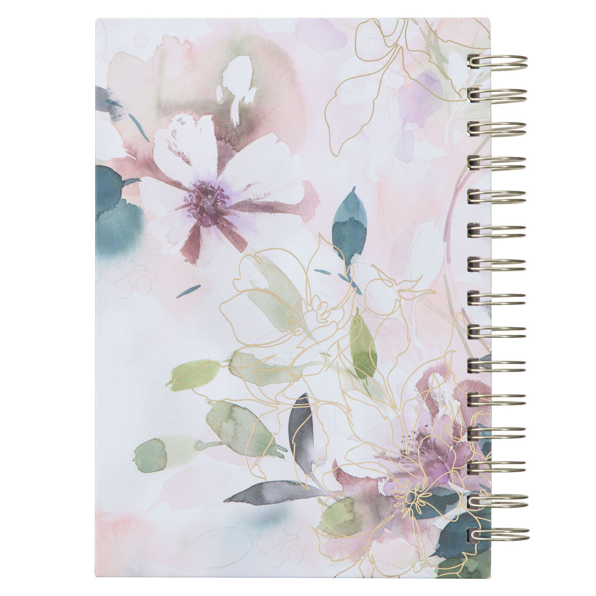 Trust in the Lord Purple Bloom Wirebound Journal - Proverbs 3:5