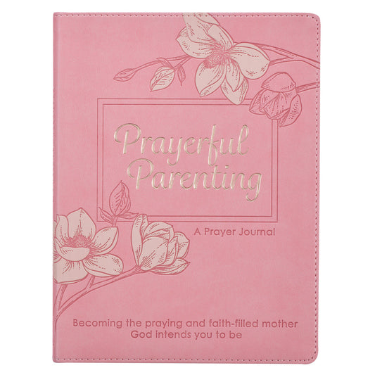 Prayerful Parenting Pink Faux Leather Prompted Prayer Journal