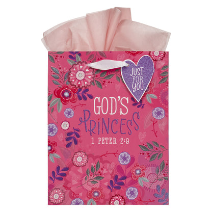 Chosen Loved Beautiful Pink Medium Gift Bag - 1 Peter 2:9