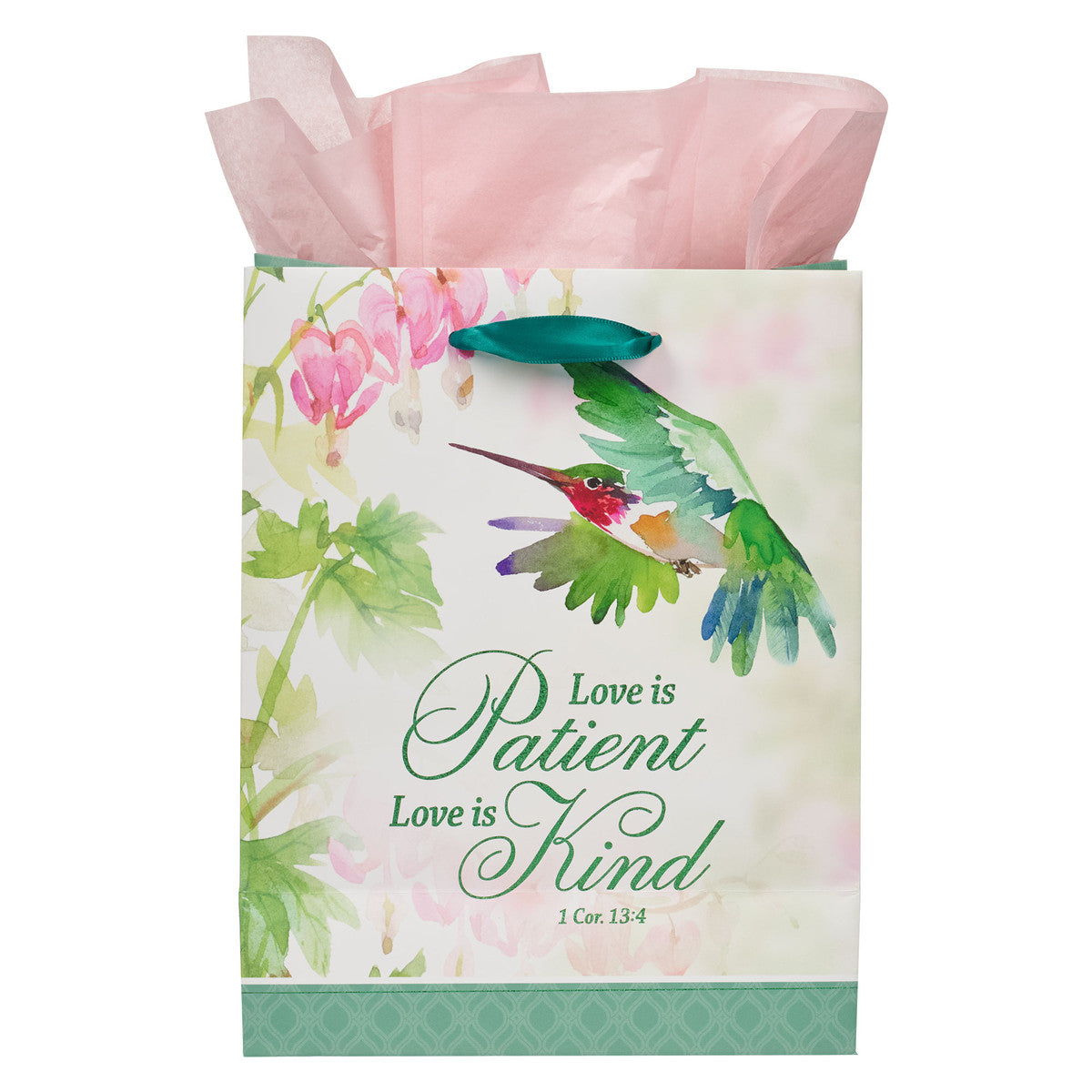 Love is Patient Hummingbird Medium Gift Bag - 1 Corinthians 13:4