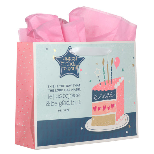 This is the Day Large Landscape Gift Bag - Psalm 118:24 - The Christian Gift Company