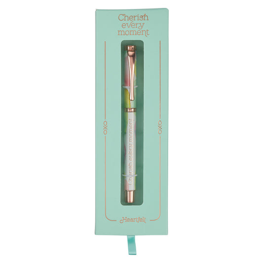 Cherish Every Moment Smooth Sea Glass Gift Pen - The Christian Gift Company