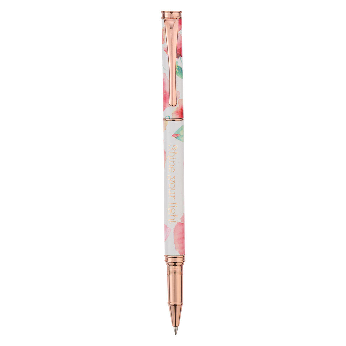 Shine Your Light Coral Poppies Gift Pen - The Christian Gift Company