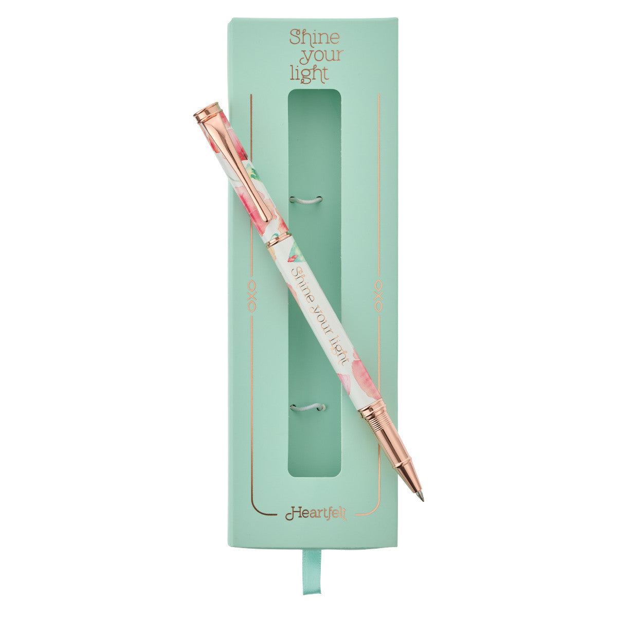 Shine Your Light Coral Poppies Gift Pen - The Christian Gift Company