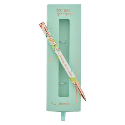 Courage Dear Heart Orange Blossoms Gift Pen - The Christian Gift Company