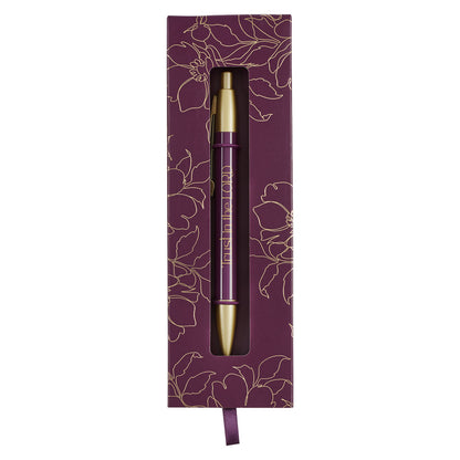 Trust in The Lord Purple Gift Pen - Proverbs 3:5