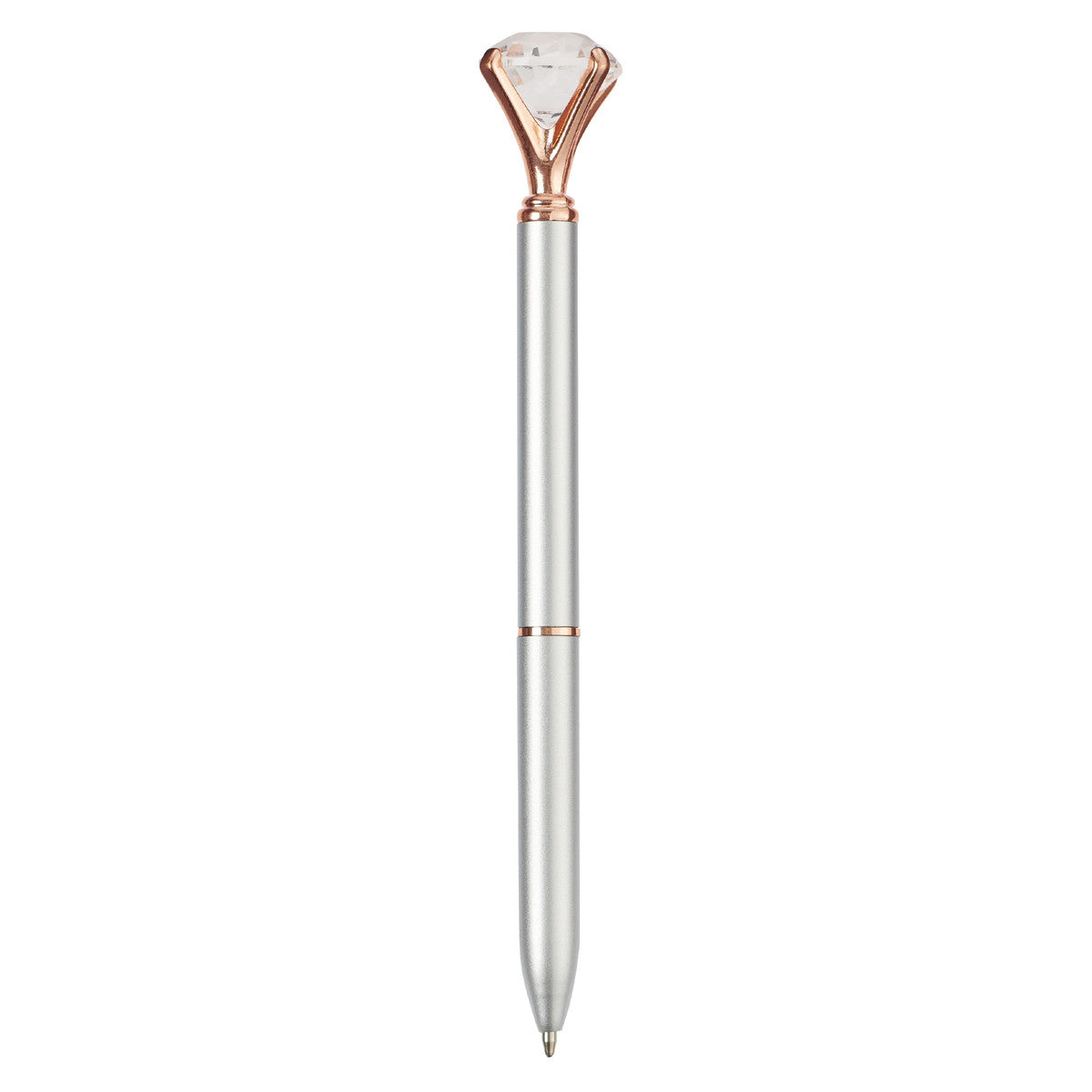 Love Silver and Rose Gold Diamond Classic Gift Pen - 1 Corinthians 13:4