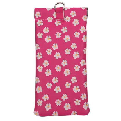 Lord is With You Pink Floral Faux Leather Double Glasses Case - Zephaniah 3:17