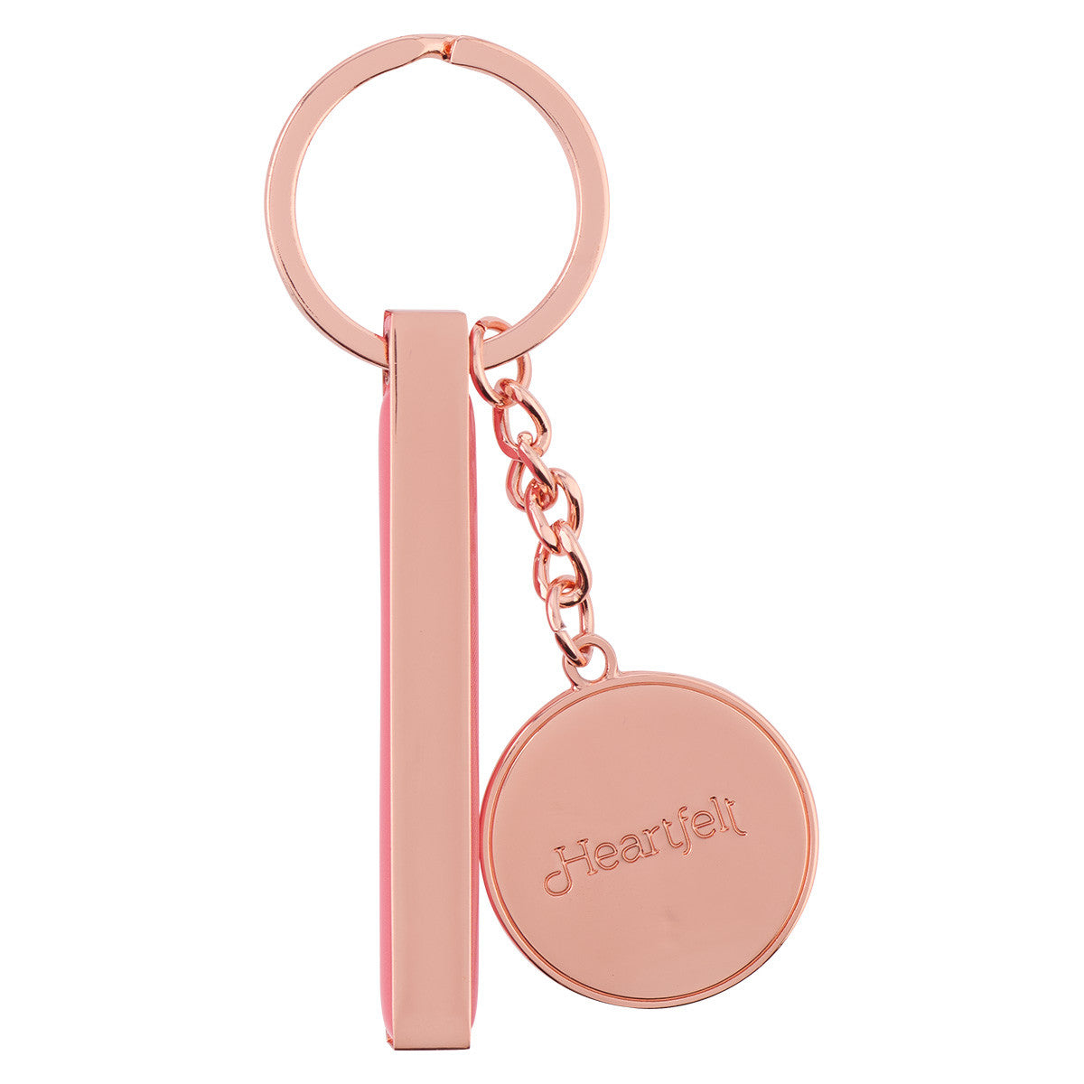 Shine Your Light Pink Petals Rose Gold Key Ring - The Christian Gift Company