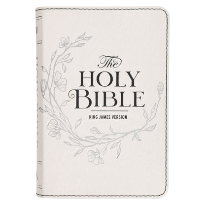 Pearlised White Large Print Compact King James Version Bible