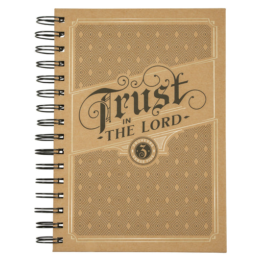 Trust in the Lord Cork-brown Large Wirebound Journal - Proverbs 3:5