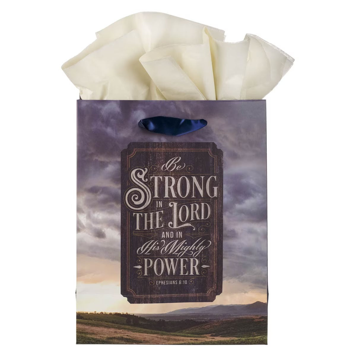 Strong in the Lord New Dawn Medium Gift Bag - Ephesians 6:10 - The Christian Gift Company