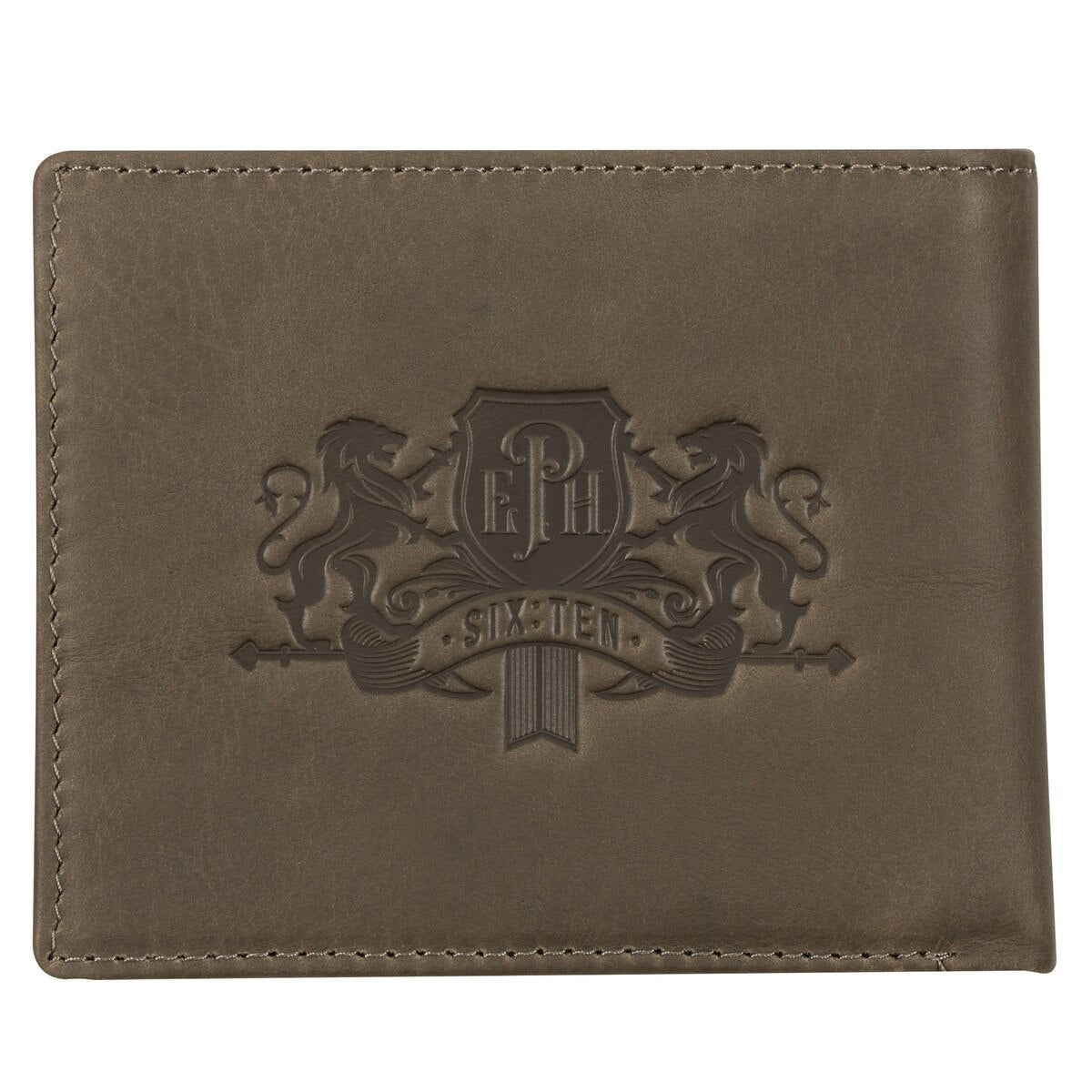 Be Strong in the Lord Charcoal-Brown Genuine Leather Wallet - Ephesians 6:10