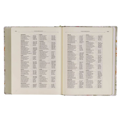 Sage Green Hardcover Large Print King James Version Note-taking Bible - Luke 22:42 - The Christian Gift Company