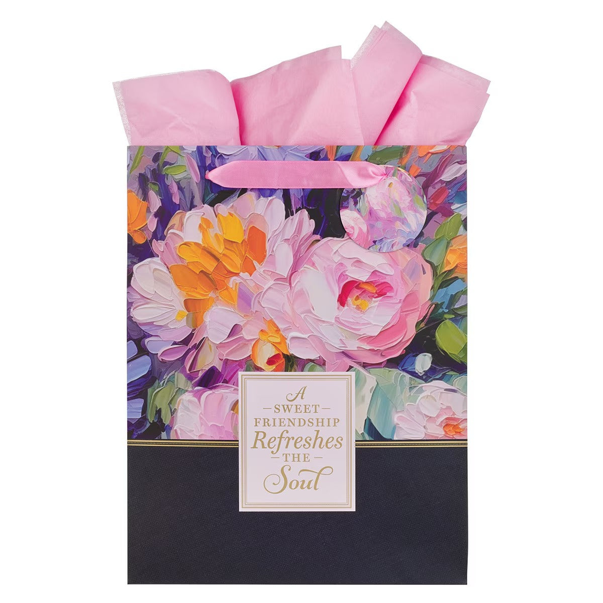 Sweet Friendship Watercolour Garden Large Portrait Gift Bag - The Christian Gift Company