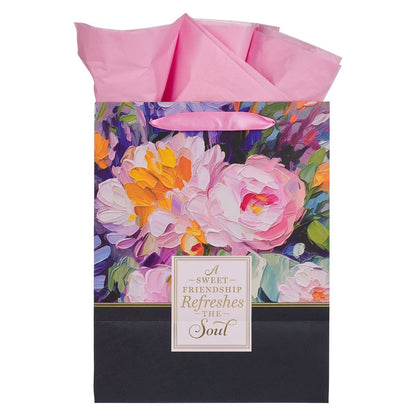 Sweet Friendship Watercolour Garden Large Portrait Gift Bag - The Christian Gift Company