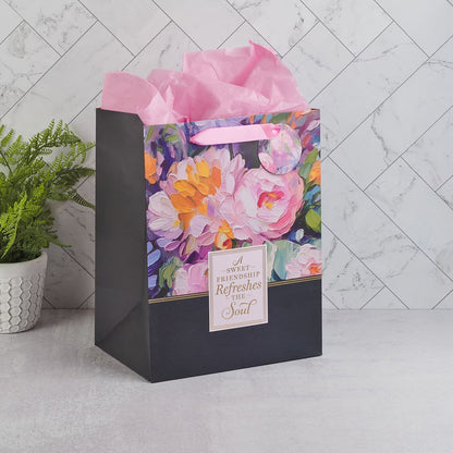 Sweet Friendship Watercolour Garden Large Portrait Gift Bag - The Christian Gift Company