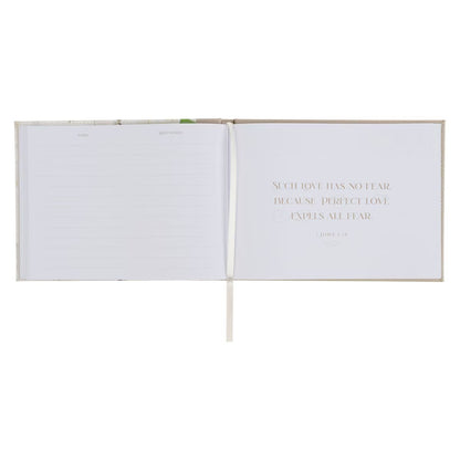 Love Ivory Faux Leather Medium Guest Book - The Christian Gift Company