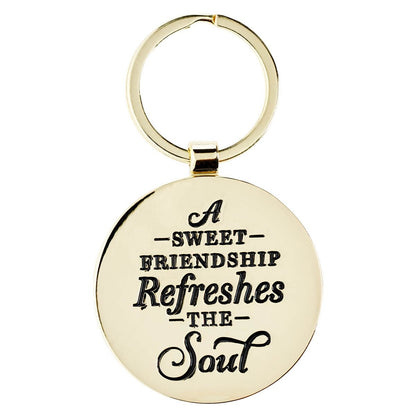 Sweet Friendship Watercolour Garden Metal Keychain - The Christian Gift Company