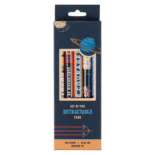 Be Courageous Blue Ink Ballpoint Pen Set - Joshua 1:9 - The Christian Gift Company