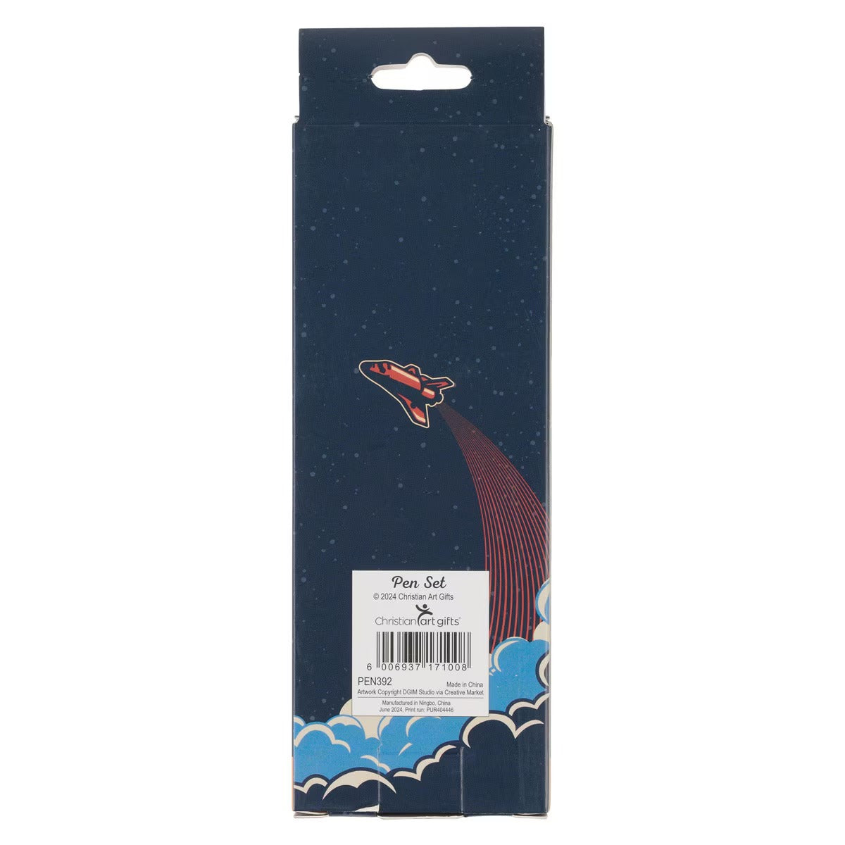 Be Courageous Blue Ink Ballpoint Pen Set - Joshua 1:9 - The Christian Gift Company