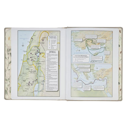 Trust Taupe Faux Leather Large Print King James Version Note-taking Bible - Proverbs 3:5 - The Christian Gift Company