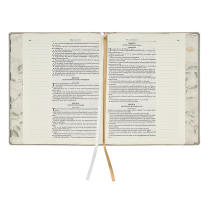 Trust Taupe Faux Leather Large Print King James Version Note-taking Bible - Proverbs 3:5 - The Christian Gift Company