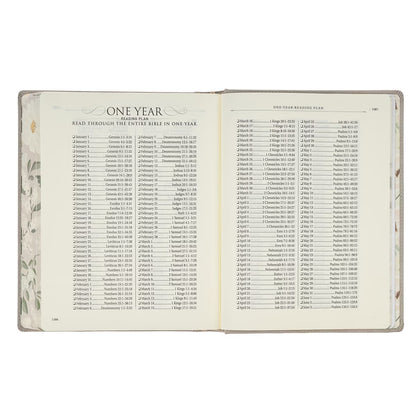 Trust Taupe Faux Leather Large Print King James Version Note-taking Bible - Proverbs 3:5 - The Christian Gift Company