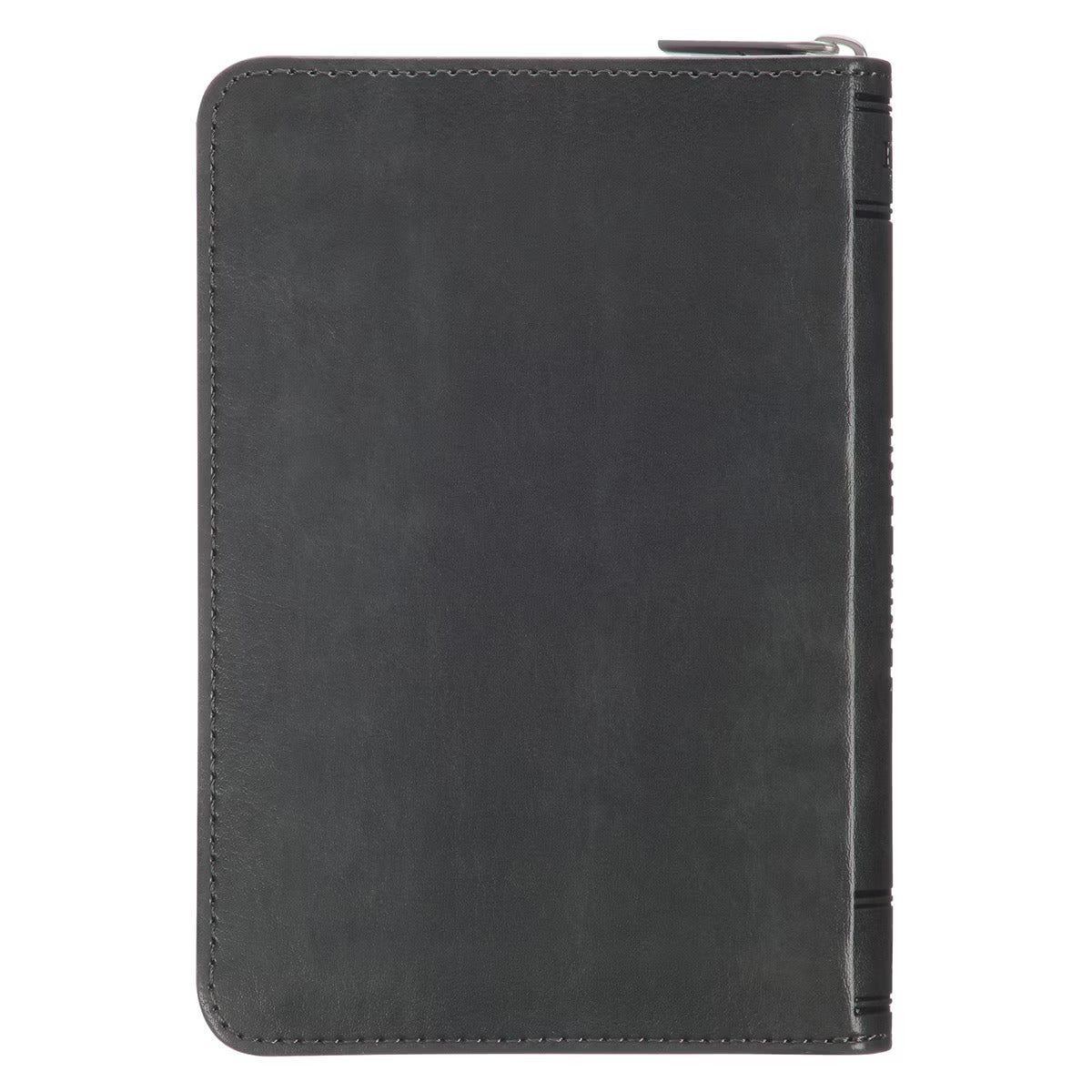 Grey Lion Faux Leather King James Version Pocket Bible with Zipper Closure - The Christian Gift Company