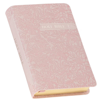 Blush Rose Faux Leather Floral King James Version Pocket Bible - The Christian Gift Company