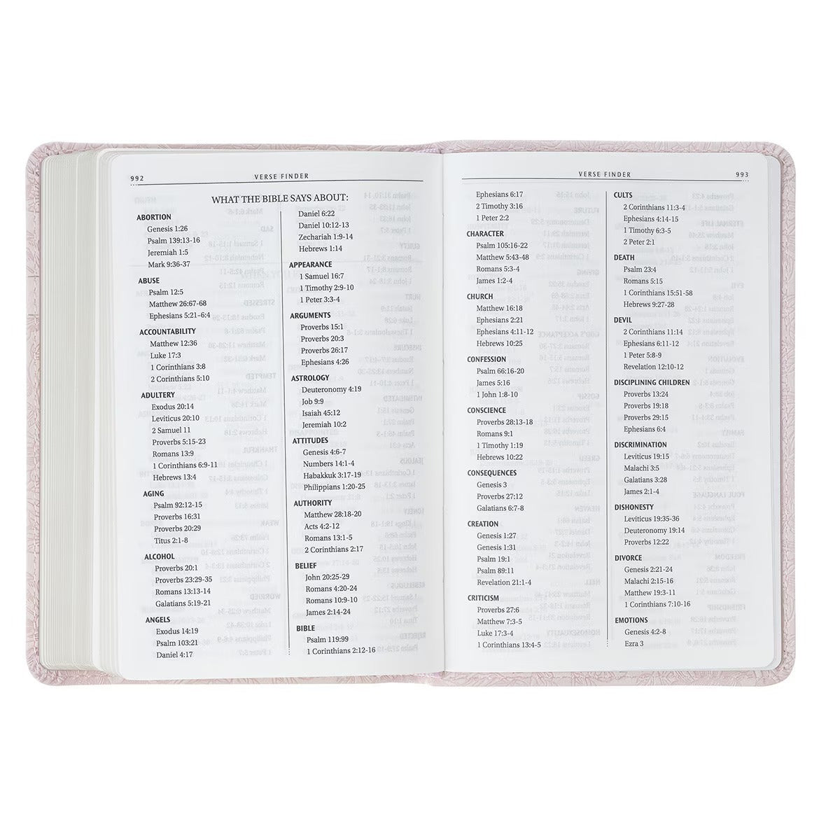 Blush Rose Faux Leather Floral King James Version Pocket Bible - The Christian Gift Company