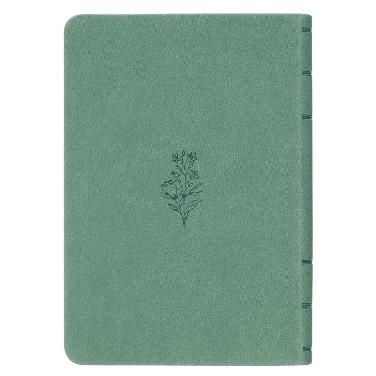 Teal Bloom Faux Leather Compact King James Version Bible - The Christian Gift Company