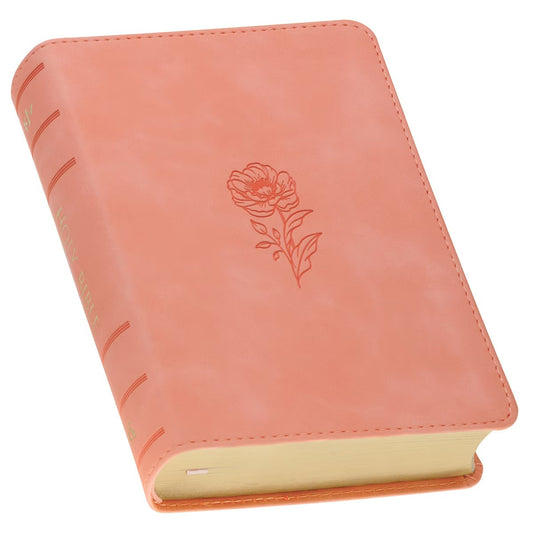 Coral Dawn Floral Large Print Compact King James Version Bible - The Christian Gift Company